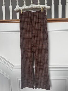 Urban Outfitters Houndstooth Plaid Pants in Rust & Black